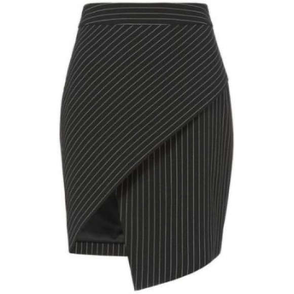 Michelle mason navy pinstripe skirt - Picture 2 of 6